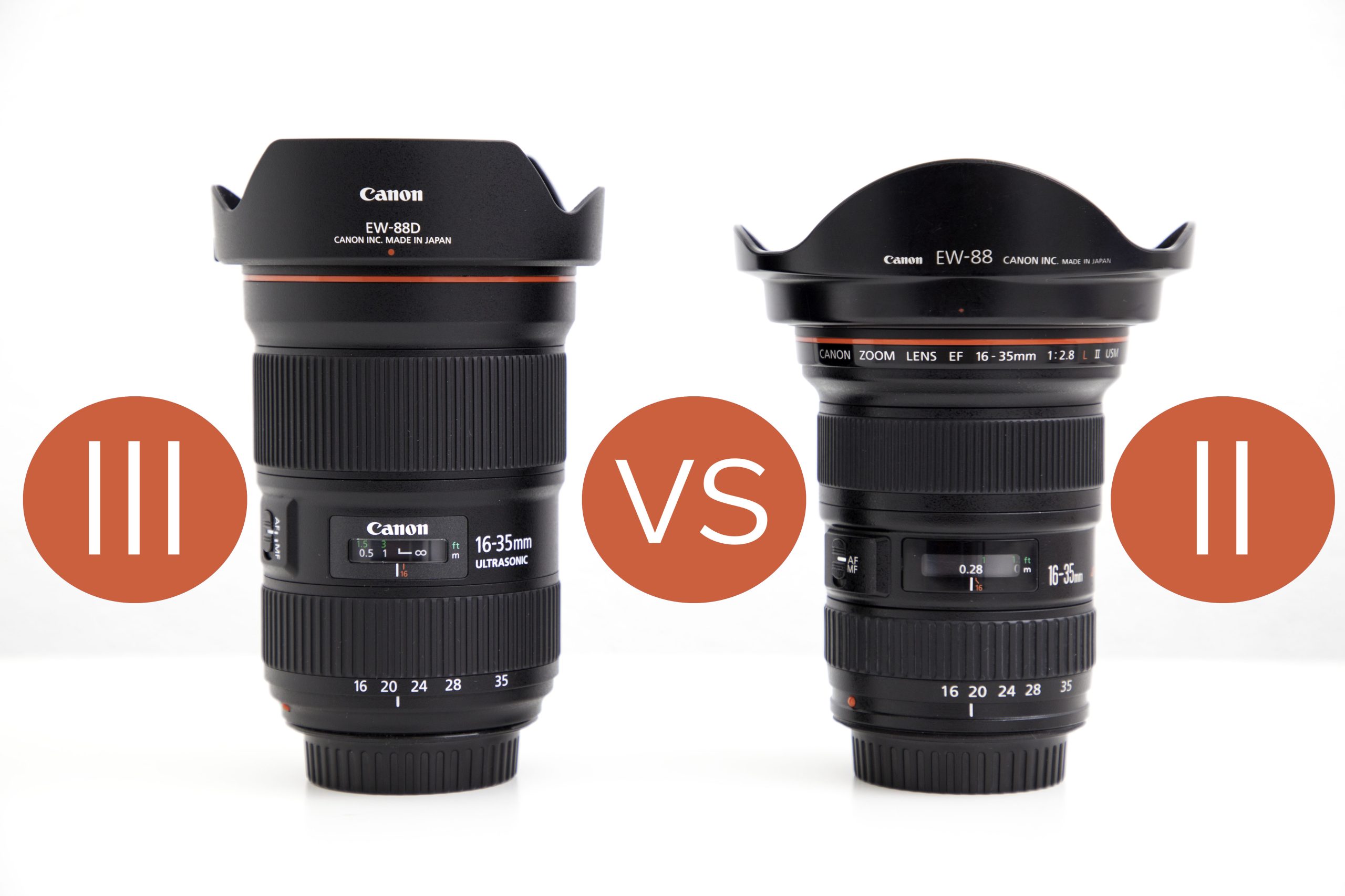 Fotografie: Canon EF 16–35 mm f/2.8L III USM Objektiv und Canon EF 16–35 mm f/2.8L II USM Objektiv